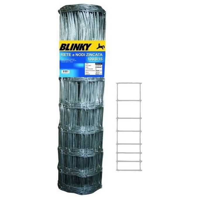 Frigerio H CM.140 MT.50 - MAGLIA 8 FILI 15 Rete Pastorale Annodata in Acciaio Zincato a Caldo Maglia Decrescente 12-15 cm Altezza 140 cm Lunghezza 50 metri colore Verde