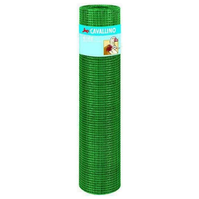 BLINKY 67020 Rete Cavallino Bird Plastic Rete Elettrosaldata Zincata dopo Plastificazione Esterna Verde Maglia 12.7x12.7 cm Filo 0.90 mm Altezza 100 cm Lunghezza 25 m colore Verde