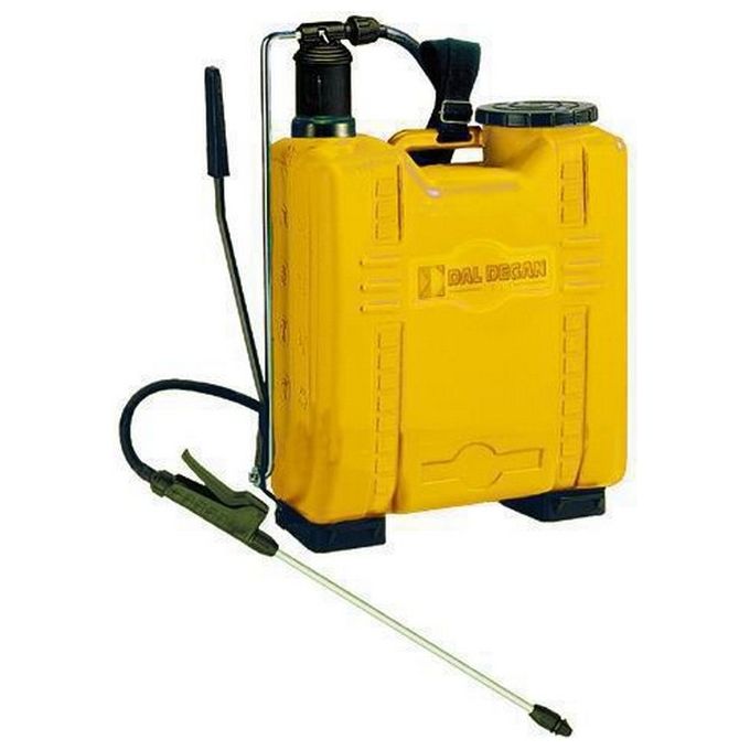 Dal Degan LT.12 Mod. PRIMAVERA Pompa Irroratrice a Spalla Manuale 12 L Serbatoio in Polietilene Riciclabile con Trattamento Anti-UV Lancia Telescopica in Alluminio Getto Regolabile Sistema Ambidestro Cinghie Regolabili colore Nero