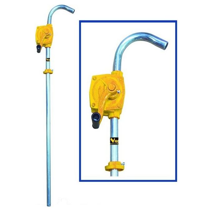 Vigor 74800-30 Pompa Universale per Fusti a Movimento Rotativo Tubo D.12 7 mm Profondita' 2 5 m Portata 1000 L-h colore Nero