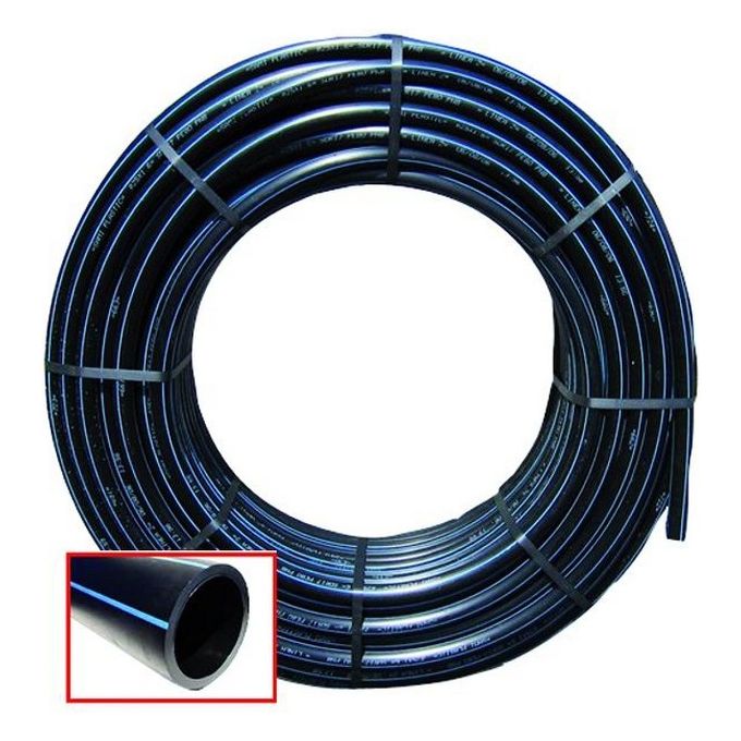 Vigor 7605032 Tubo Polietilene HD PN16 UNI-EN1201 Diametro 32 mm Lunghezza 50 mt colore Nero Blu