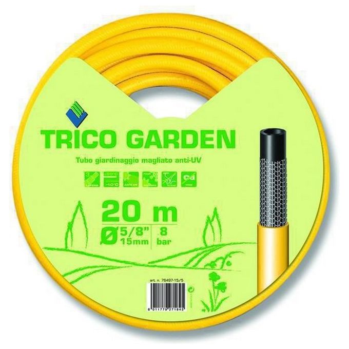 Fitt Tubo per Irrigazione Trico Garden con 3 Strati Lunghezza 20 metri Diametro 1-2'' Giallo e Nero