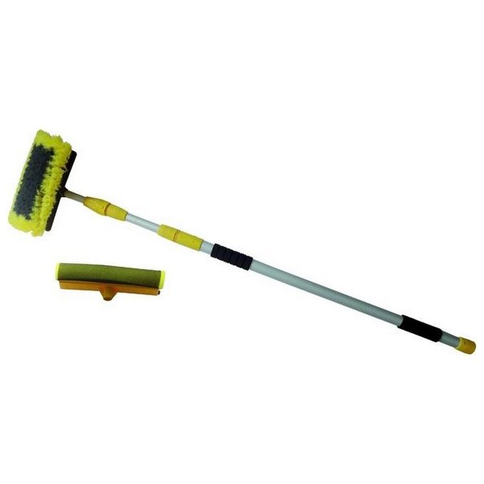 Blinky 7717030 Wash-300 Spazzolone per Auto Telescopico 135-300 cm Manico Alluminio Attacco Rapido 2 Spazzole PVC e Spugna