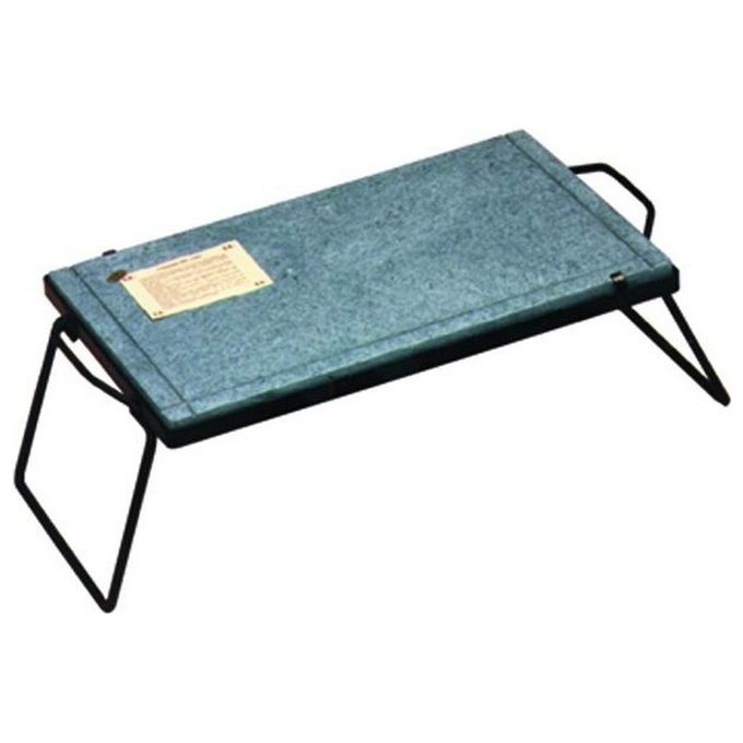 Beloli DF-803150 Bistecchiera Pietra Ollare Naturale Lavica 30x50 cm Spessore 2 cm Supporto Gambe Pieghevoli Antiaderente Cottura Senza Grassi