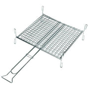 Sandrigarden 7912040 Graticola Doppia Extra Large con Piedi in Acciaio Cromato Idonea al Contatto con Alimenti 600x400 mm