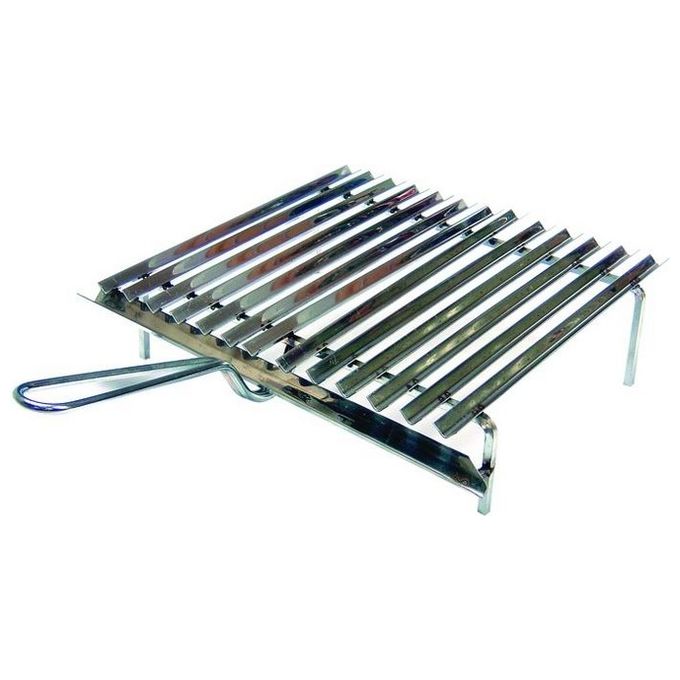 BLINKY 79135-10 Graticola in Acciaio Inox con Lamelle e Sistema di Recupero Grasso 500x350 mm colore Acciaio