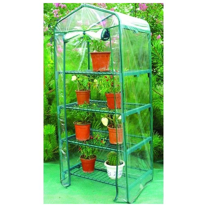 BLINKY 79727-10 Serra in PVC a Casetta 4 Ripiani Struttura in Ferro Verniciato 69x49x157 cm