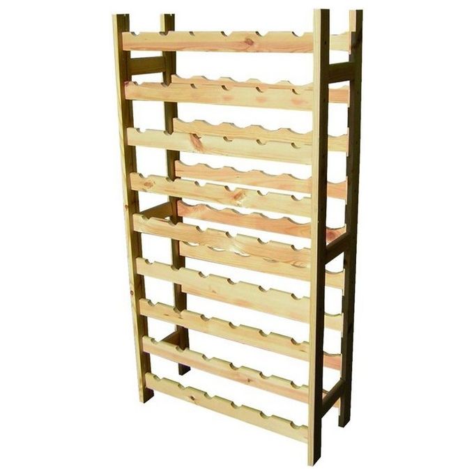 BLINKY 8246556 Cantinetta Portabottiglie in Legno Abete 54 Posti 9 Ripiani 63x27x120 cm colore Naturale