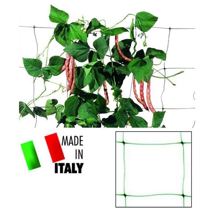 Vigor 86020 Rete Plastica per Rampicanti Rotolo 50 m altezza 200 cm maglia 15x17 cm orto giardino