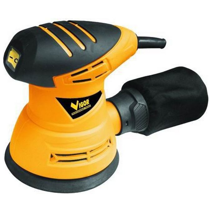 Vigor VLP-125 Levigatrice Rotorbitale Palmare 240 W 125 mm Velocita' Variabile 12000 giri-min con Aspirazione