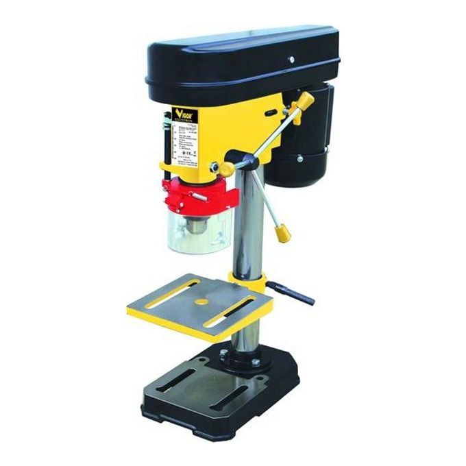 Vigor VTC-350 1-2HP Trapano a Colonna da Banco 350 W 5 Velocita' 515-2580 giri-min Mandrino 1,5-13 mm colore Nero