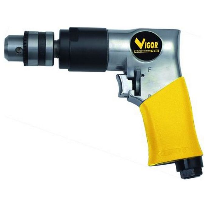 Hu-Firma 9056010 Trapano Pneumatico Attacco 3-8'' Velocita' 1800 giri-min Diametro Mandrino 10 mm colore Nero