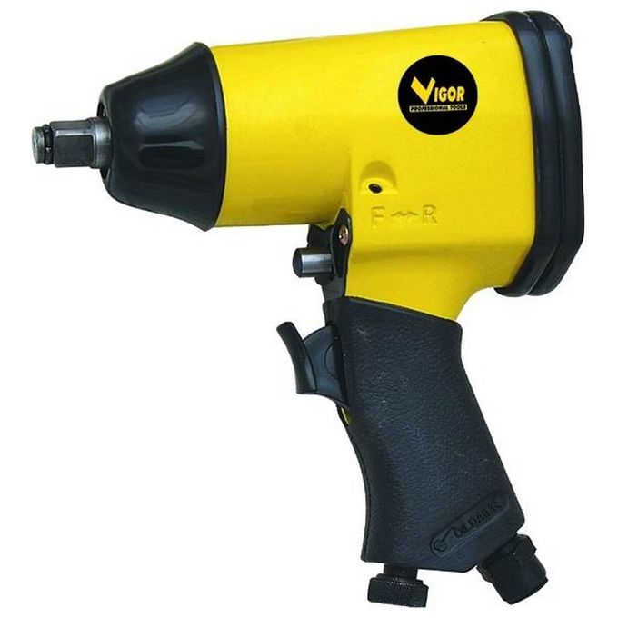 Vigor 90565-10-6 Avvitatore a Impulsi Pneumatico Reversibile Attacco 1-2 Pollice Pressione 6,3 bar Consumo Aria 114 l-min Peso 3 Kg colore Nero