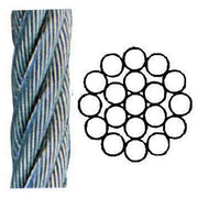 BLINKY 906005 Fune in Acciaio Zincato 19 Fili per Elettricista Diametro 5 mm Lunghezza 100 Metri colore Acciaio