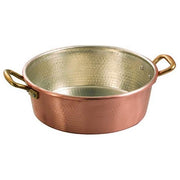 Vigor 9407828 Tegame in Rame Stagnato con 2 Manici Diametro 28 cm Senza Coperchio colore Rame