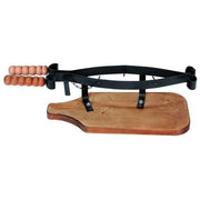 Fermaprosciutto Base Legno Acciaio Verniciato a Cerniera