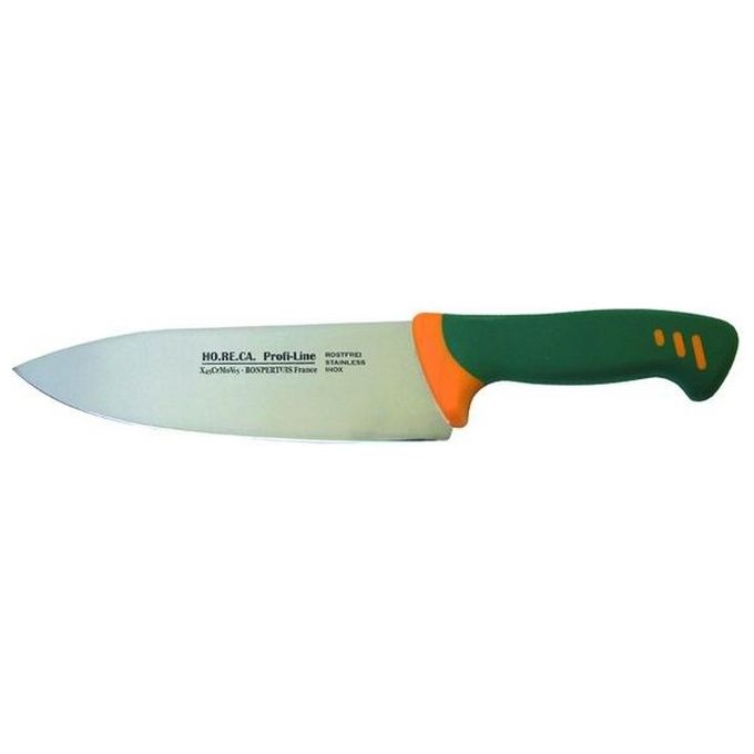 Marietti CHF21 Profi-Line Coltello Trinciante 21 cm Lama in Acciaio Speciale al Cromo Molibdeno Vanadio Manico Ergonomico Antiscivolo colore Nero
