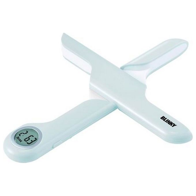 Blinky Mina Bilancia Elettronica da Cucina Pieghevole Portata 5 Kg Divisione 1 g Funzione Tara Auto-off colore Bianco