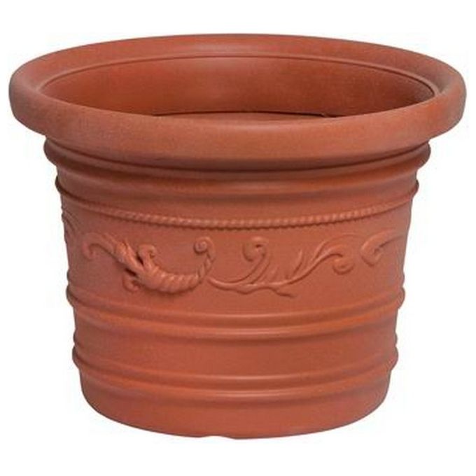 Vasi Tondi Festonati Prestige Hdpe Terracotta cm.40x30H