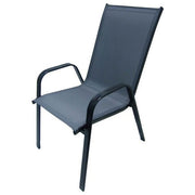 Blinky 9693210 Linda Sedia da Giardino Rigida Acciaio con Braccioli Portata 120 Kg 55x72x97 cm colore Grigio