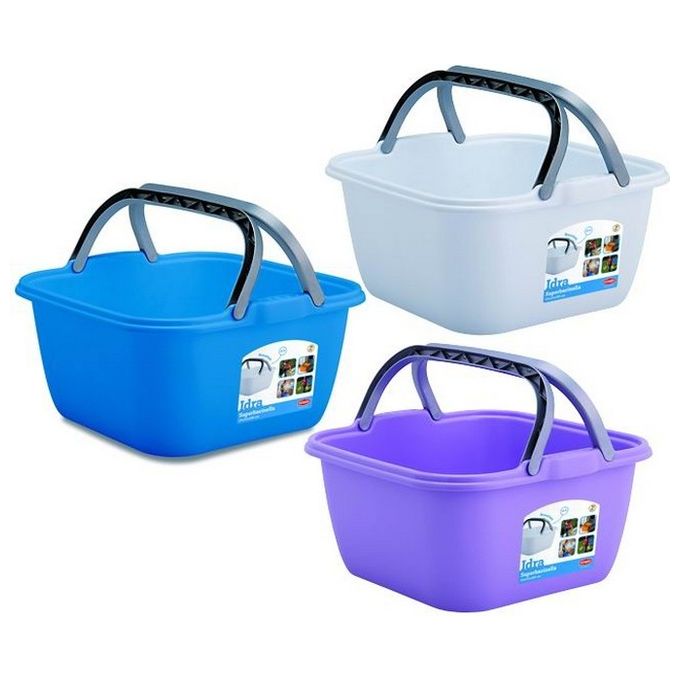 Stefanplast PRO129V Idra Superbacinella Quadra con Manici Antiscivolo 14 L 35x35x18 cm colore Assortito