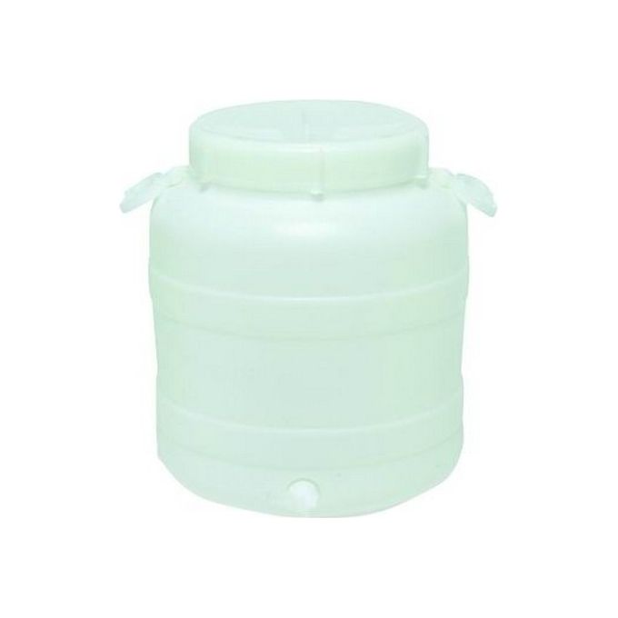 Nuova Plastica Adriatica 0727630 Fusto Bocca Larga in Polietilene Rinforzato 30 L Predisposizione Rubinetto Alimentare colore Bianco