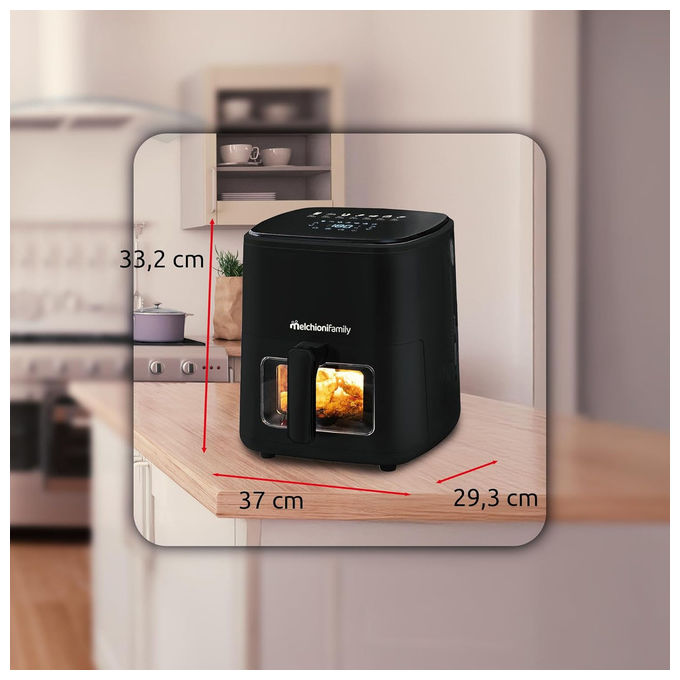 Melchioni Marianna New, Friggitrice ad Aria, 5 Litri, Display Touch