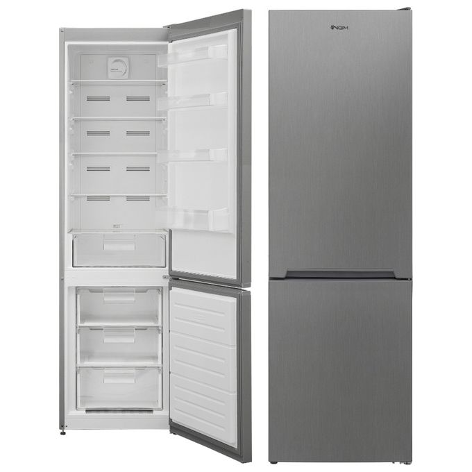 NGM FR400EX Frigorifero Combinato 327 L 201 cm Classe E No Frost 39 dB Porte Reversibili Convert Zone colore Inox