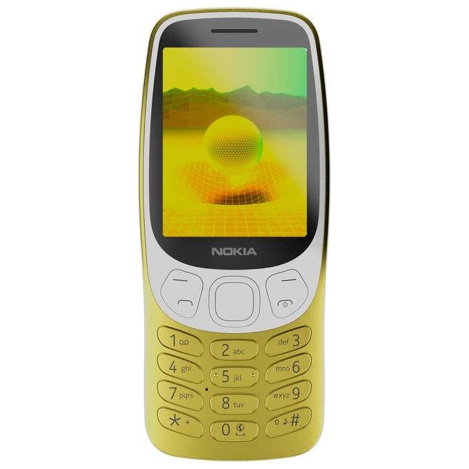 Nokia 1GF025CPD4L06 3210 Telefono Cellulare 4G 2024 Display 2.4'' Fotocamera 2 MP Bluetooth 5.0 Radio FM MP3 Dual SIM colore Oro