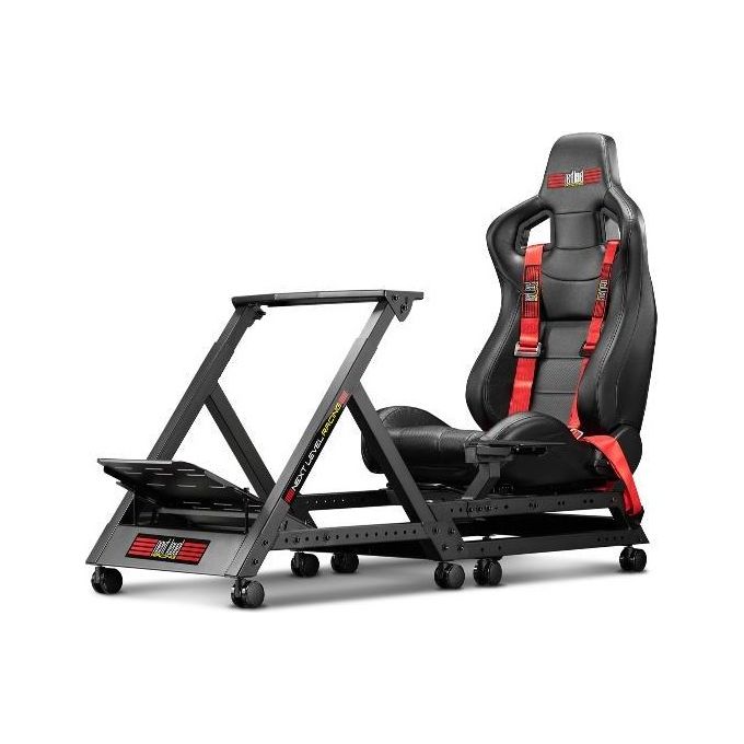 Next Level Racing NLR-S009 GTtrack Cockpit Simulatore di Guida regolabile compatibile Thrustmaster Logitech Fanatec colore Nero