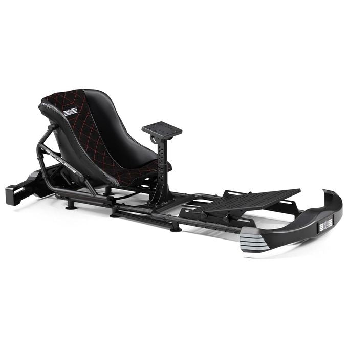 Next Level Racing NLR-S034 Go Kart Plus Cockpit Simulatore di Guida regolabile 130 Kg compatibile Thrustmaster Logitech Fanatec Moza colore Nero