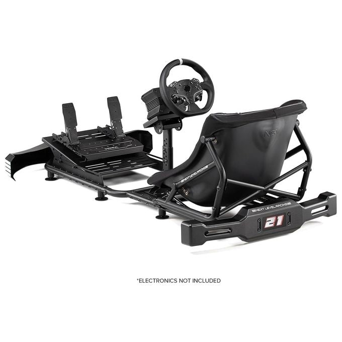 Next Level Racing NLR-S034 Go Kart Plus Cockpit Simulatore di Guida regolabile 130 Kg compatibile Thrustmaster Logitech Fanatec Moza colore Nero