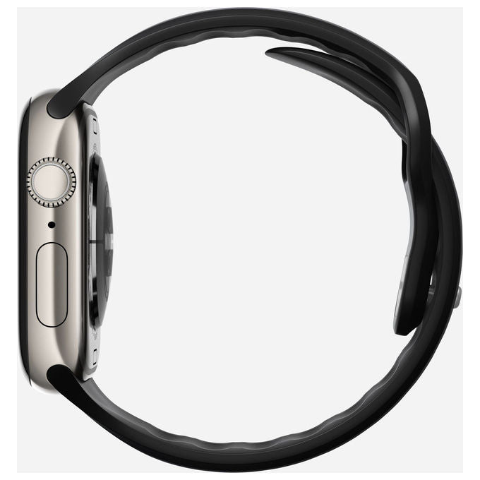 Nomad NM011406858 Tempo Band Cinturino Sportivo in Fluoroelastomero FKM 100% Impermeabile con Chiusura in Alluminio colore Nero