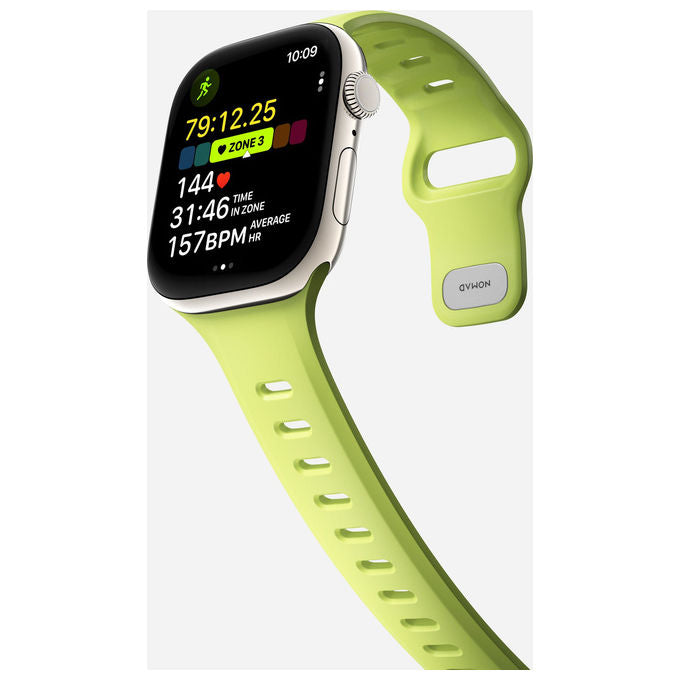 Nomad NM011420858 Tempo Band Cinturino per Apple Watch 45mm 46mm 49mm in FKM Verde chiaro