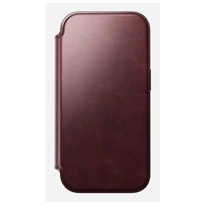Nomad NM011833858 Modern Leather Folio Custodia a libro per iPhone 17 Pro con supporto MagSafe e porta carte colore Borgogna