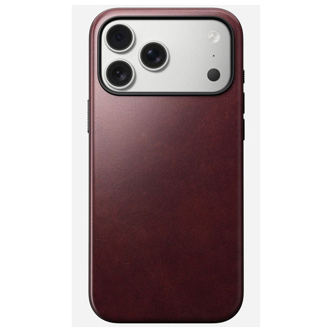 Nomad NM011840858 Modern Leather Case Custodia per iPhone 17 Pro Max Compatibile MagSafe Resistente alle Cadute fino a 2,4 m con Carica Wireless Colore Borgogna
