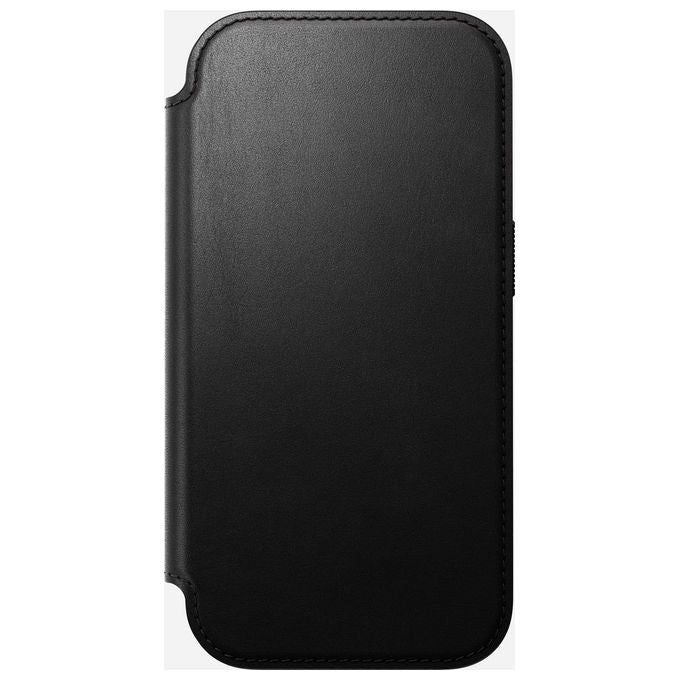 Nomad NM014193858 Modern Leather Folio Custodia a libro Compatibile iPhone 17 Pro con Carica Wireless e MagSafe colore Nero