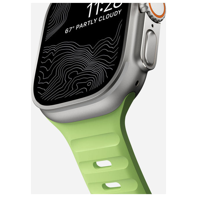 Nomad NM01580085 Sport Band Band Orologio intelligente Apple Ultra 46mm Gomma Impermeabile colore Verde chiaro