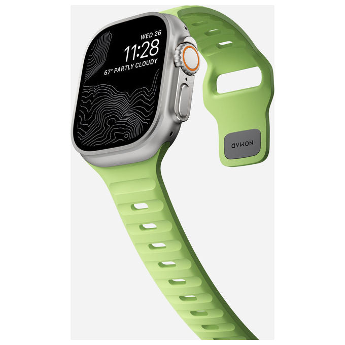 Nomad NM01580085 Sport Band Band Orologio intelligente Apple Ultra 46mm Gomma Impermeabile colore Verde chiaro