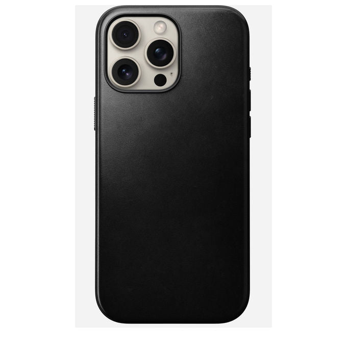 Nomad NM01690085 Modern Leather Case Custodia Cover per iPhone 16 Pro Max 6.9'' Compatibile MagSafe Resistente alle Cadute Fino a 2.4 m Colore Nero