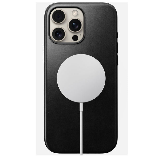 Nomad NM01690085 Modern Leather Case Custodia Cover per iPhone 16 Pro Max 6.9'' Compatibile MagSafe Resistente alle Cadute Fino a 2.4 m Colore Nero