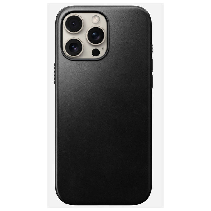 Nomad NM01690085 Modern Leather Case Custodia Cover per iPhone 16 Pro Max 6.9'' Compatibile MagSafe Resistente alle Cadute Fino a 2.4 m Colore Nero