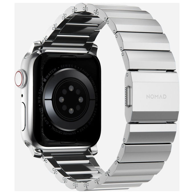 Nomad NM1A4HSXS0 Bracciale Apple Watch Acciaio Inossidabile 316L Magnetico Resistente ai Graffi colore Argento