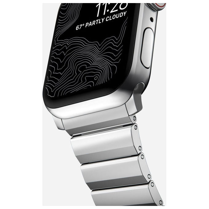 Nomad NM1A4HSXS0 Bracciale Apple Watch Acciaio Inossidabile 316L Magnetico Resistente ai Graffi colore Argento