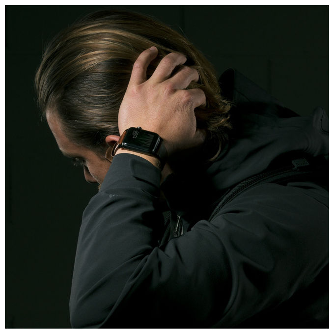 Nomad NM1A4RSM00 Banda Pelle per Apple Watch Sport Edition Acciaio Inossidabile colore Marrone