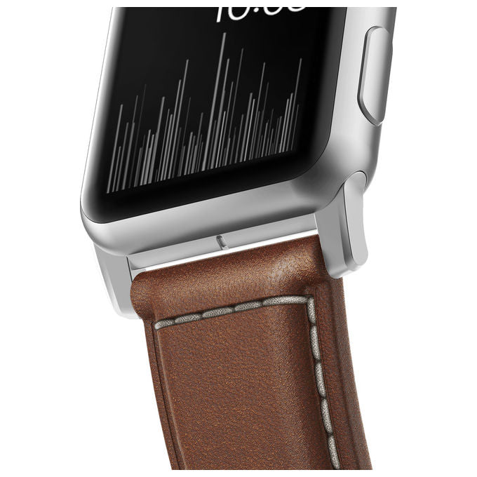 Nomad NM1A4RST00 Cinturino per Apple Watch in Pelle Marrone con Fibbia in Acciaio Inox colore Marrone