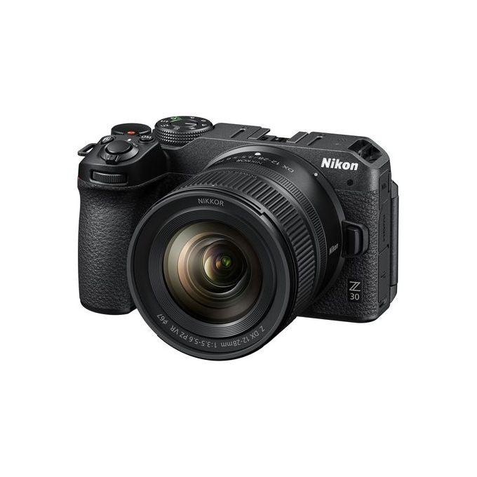Nikon VOA110K005 Z30 Fotocamera Mirrorless CMOS DX 20.9 MP Video 4K Registrazione 125 min Schermo Touchscreen Angolazione Variabile Obiettivo NIKKOR Z DX 12-28mm f3.5-5.6 PZ VR Scheda SD 64GB colore Nero