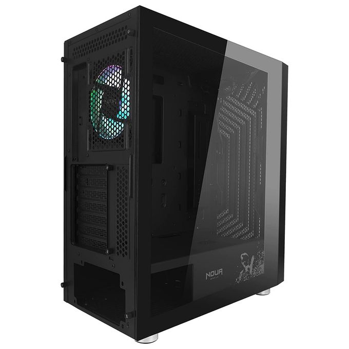 Noua CS0222PW-F18K589 Ne-o F18 Case Mid Tower ATX E-ATX Vetro Temperato Ventola PWM ARGB Strip LED colore Nero