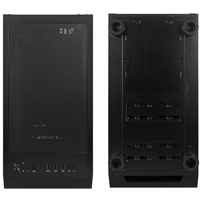 Noua CS0222PW-F18K589 Ne-o F18 Case Mid Tower ATX E-ATX Vetro Temperato Ventola PWM ARGB Strip LED colore Nero