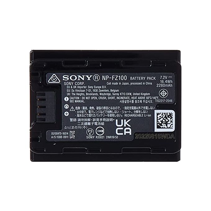 Sony NPFZ100.CE Serie Z Batteria Ricaricabile agli Ioni di Litio 7,2V 2280mAh colore Nero